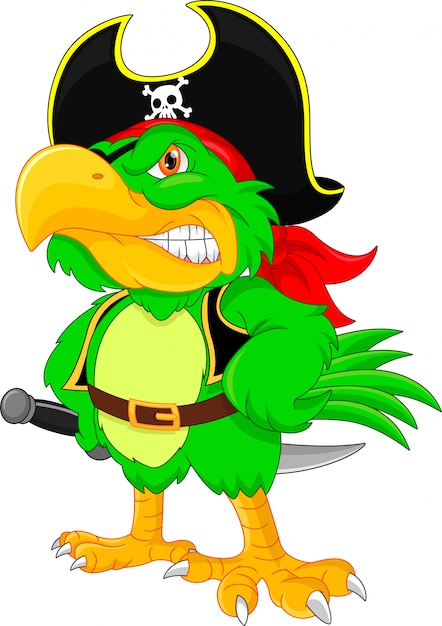 Desenho de papagaio de pirata