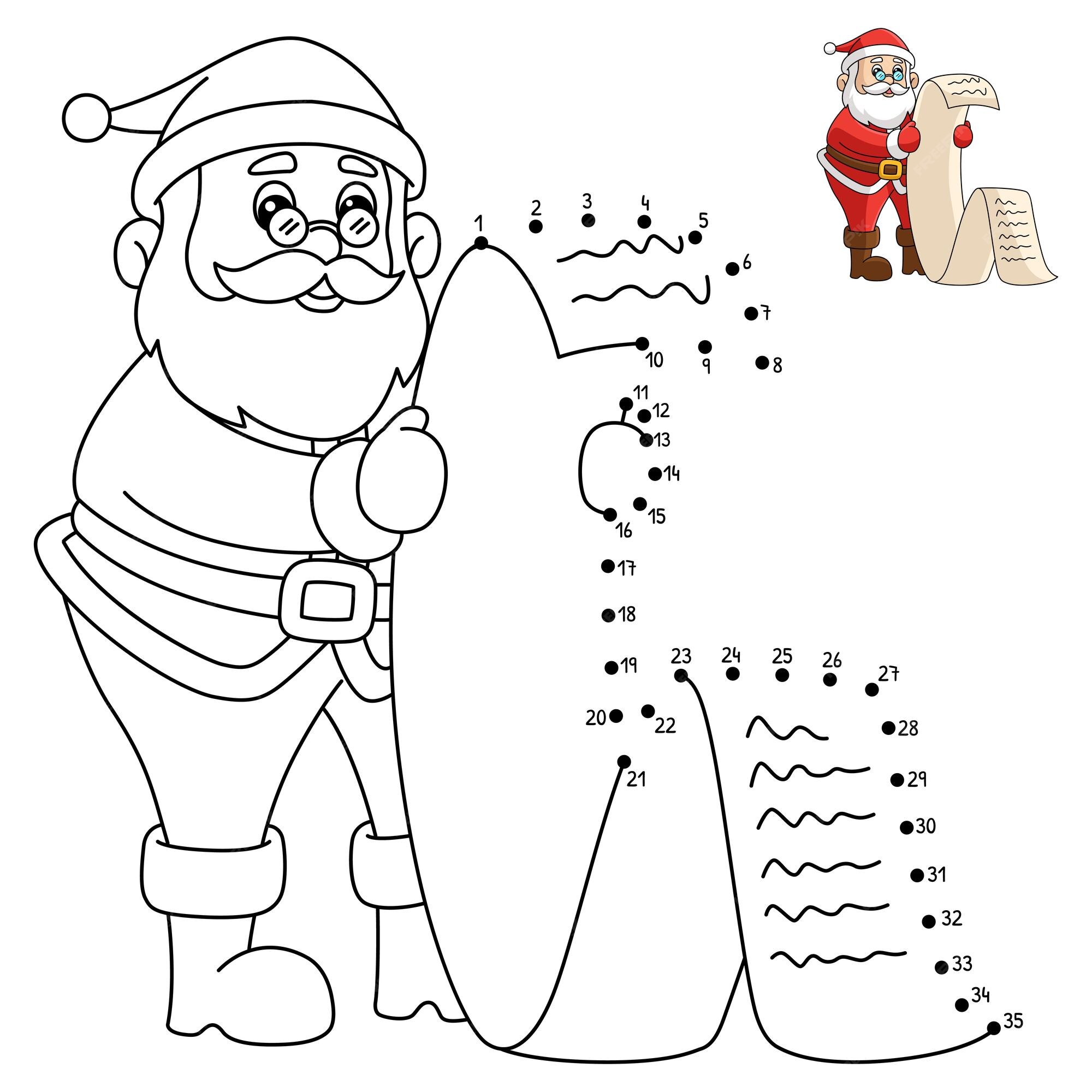 20 Desenhos de Natal para Colorir e Imprimir - Papai Noel em PDF.