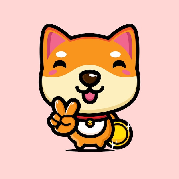 desenho de personagem de cachorro fofo