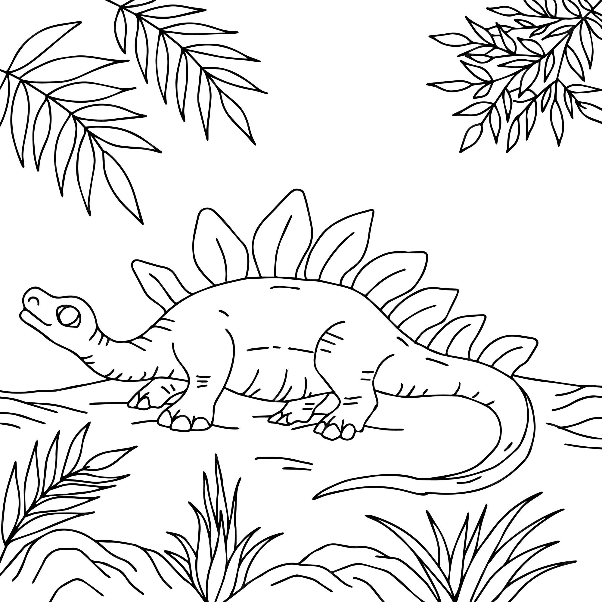 Desenho de personagem de dinossauro para colorir para criança