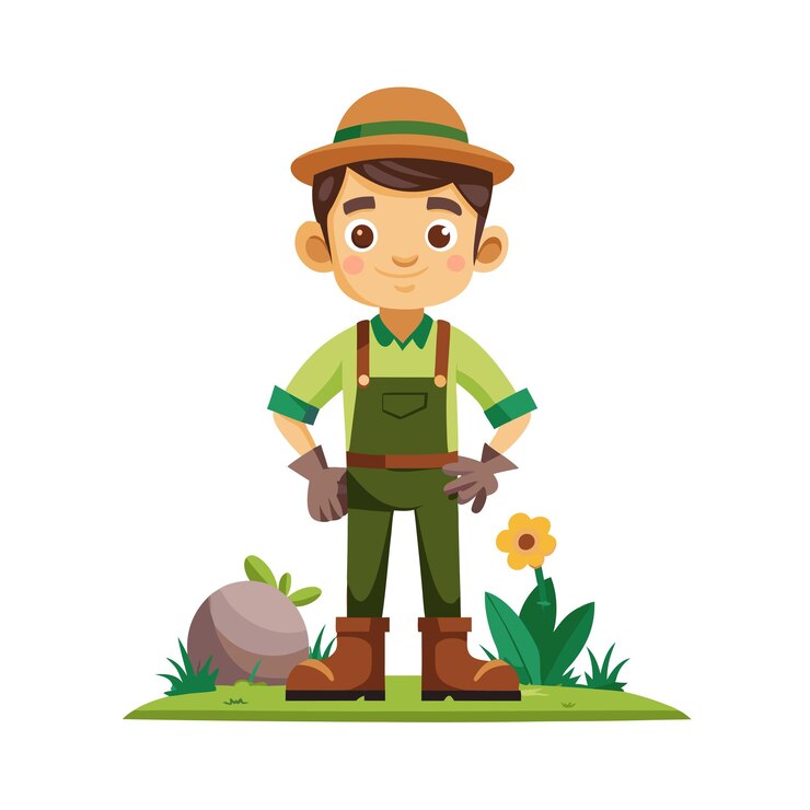 Vetor desenho de personagens de desenhos animados profissionais ilustração vetorial