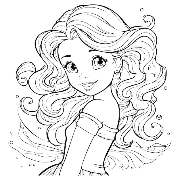 Desenho para Colorir Princesas da Disney - Desenho para Colorir