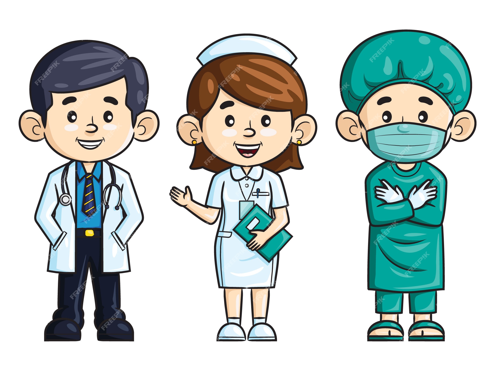 Boy doctor victor art, Médico Enfermeira dos desenhos animados
