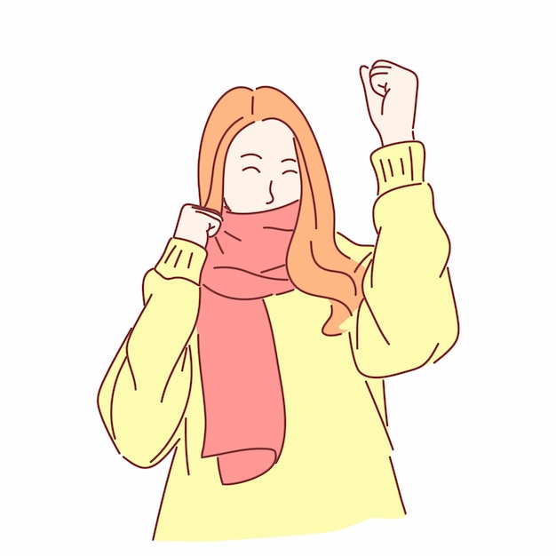 Desenho de roupas para frio