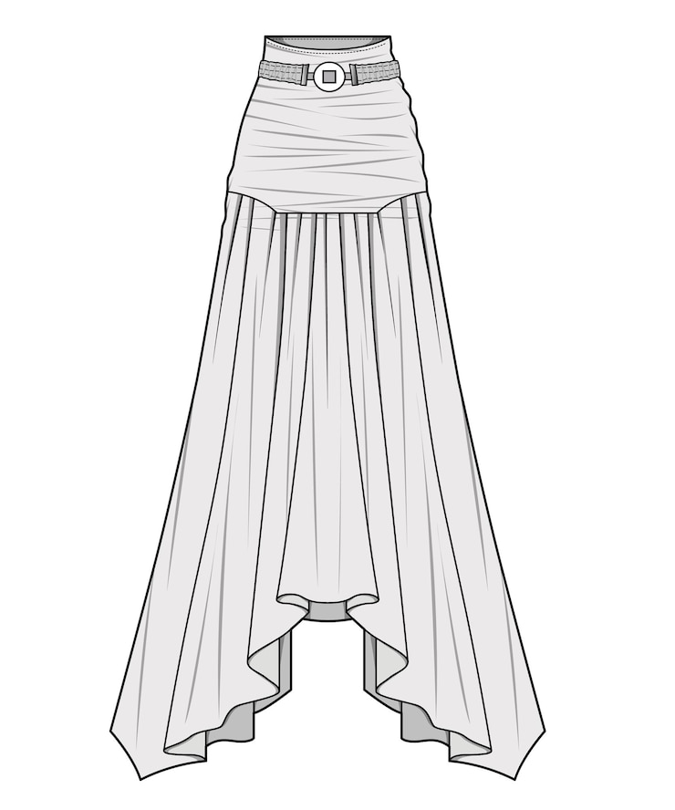 Vetor desenho de saia 01