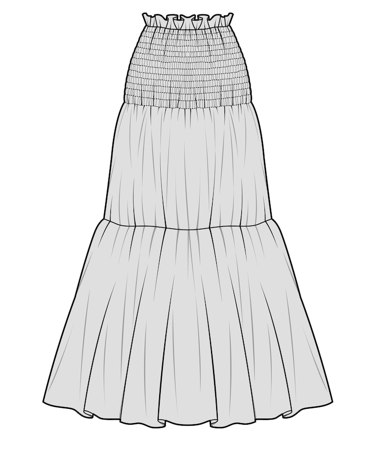 Vetor desenho de saia 01