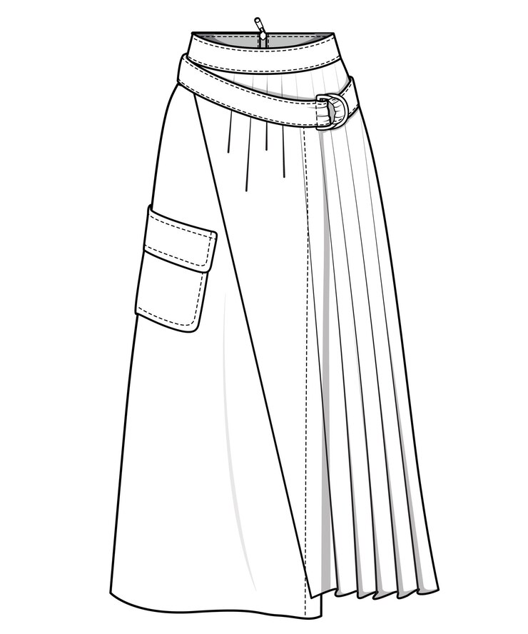 Vetor desenho de saia 01