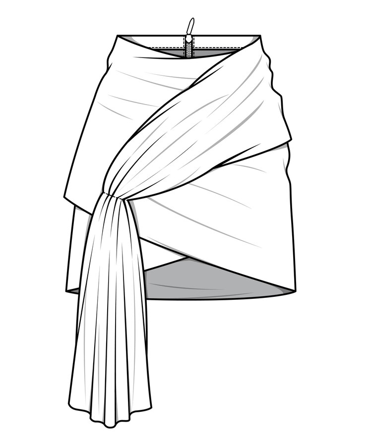 Vetor desenho de saia 01