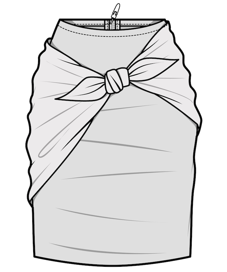 Vetor desenho de saia 02