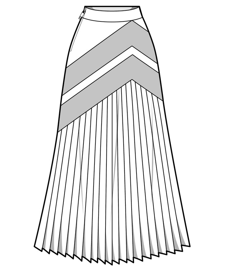 Vetor desenho de saia 04