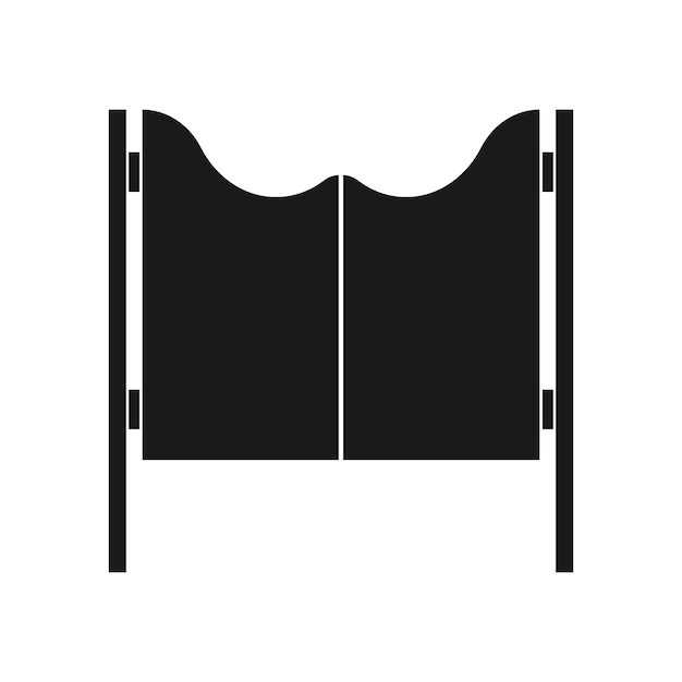 Desenho de símbolo de ilustração vetorial de ícone de porta de salão