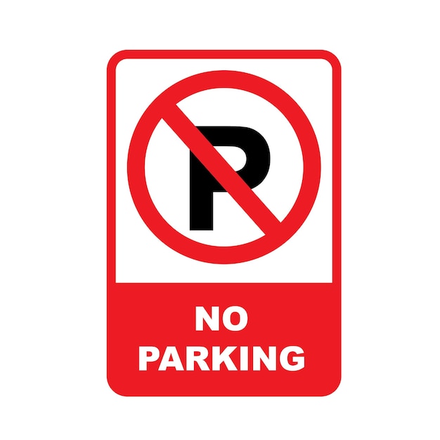 Desenho de símbolos de ilustração vetorial de ícones de sinais de estacionamento