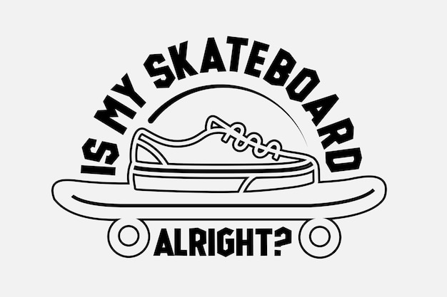 Vetor desenho de skate svg