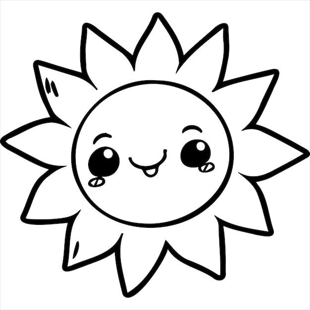 Desenho de Sol Kawaii para Colorir - Colorir.com