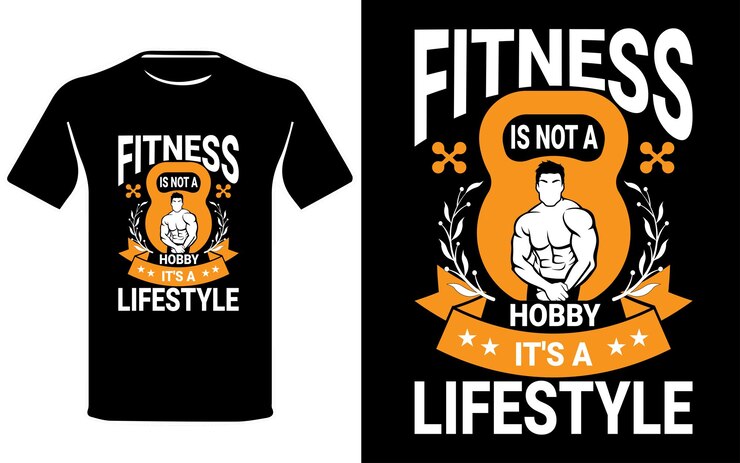Vetor desenho de t-shirt de fitness
