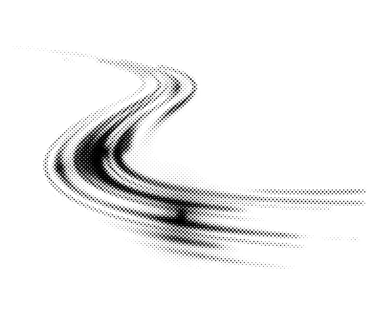 Vetor desenho de textura de efeito de ponto isolado de fundo de onda de meia tonalidade