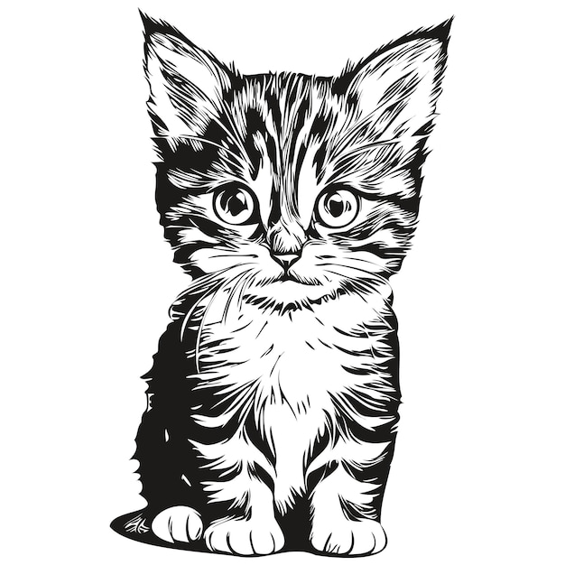 Gatos Preto E Branco Dos Desenhos Animados Ilustração do Vetor - Ilustração  de vetor, desenho: 93779629