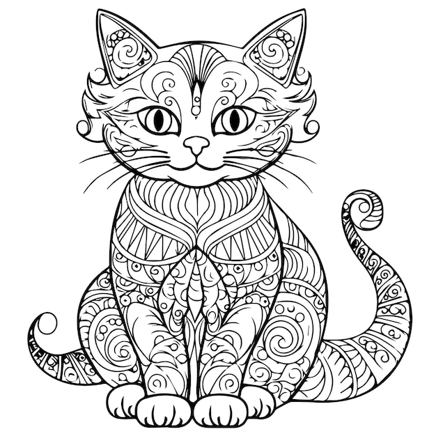 Desenhos para colorir de Gatos para imprimir e colorir - Gatos - Coloring  Pages for Adults