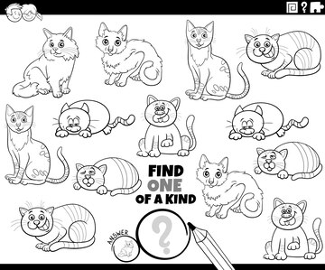 Jogo único Com Felinos De Desenhos Animados E Gatinhos Testam