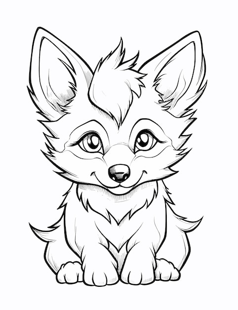 Desenhos para colorir de desenho de um lobo para colorir online  