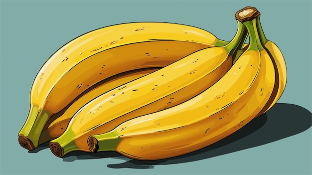 Vetor desenho de uma banana em um fundo simples vetor generative ai