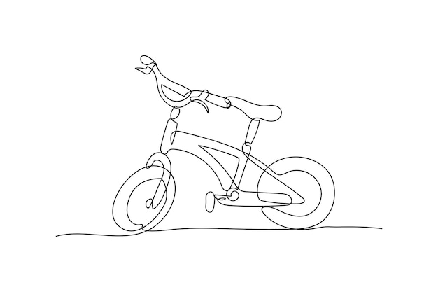 Desenho de uma única linha dia mundial da bicicleta em 3 de junho conceito do dia mundial da bicicleta desenho de linha contínua ilustração em vetor gráfico