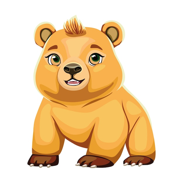 Vetor desenho de urso de bebê fofo