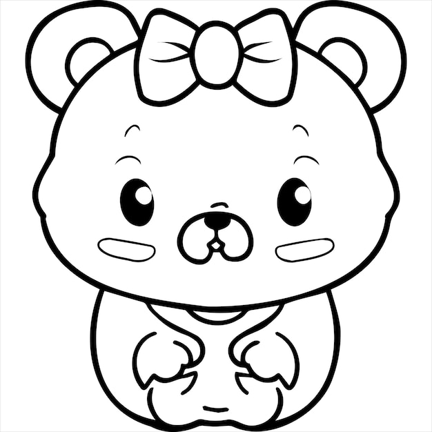 Desenho De Urso Kawaii Para Colorir Imprimir Esboço Vetor PNG , Desenho De  Urso, Desenho Kawaii, Desenho De Asa Imagem PNG e Vetor Para Download  Gratuito