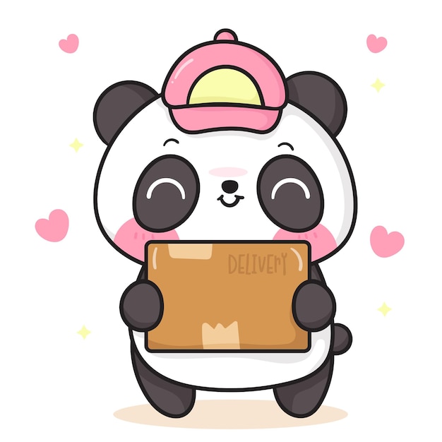 fofa panda desenhando kawaii engraçado vetor ilustração eps 10 23826032  Vetor no Vecteezy