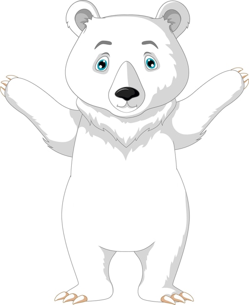 Desenho de urso polar precisa de abraço