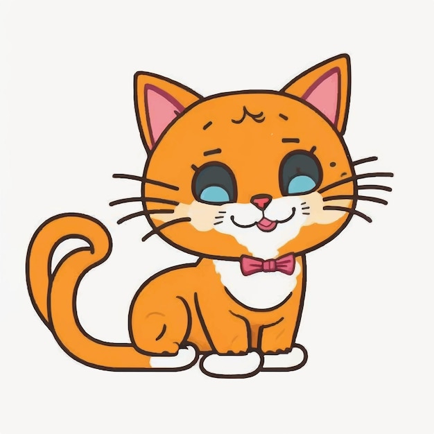 vetor de desenhos animados de gatinho de gato fofo 13266921 Vetor