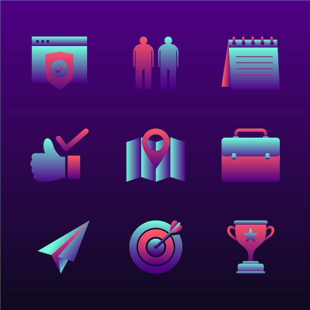 Desenho de visualização de dados de gradiente