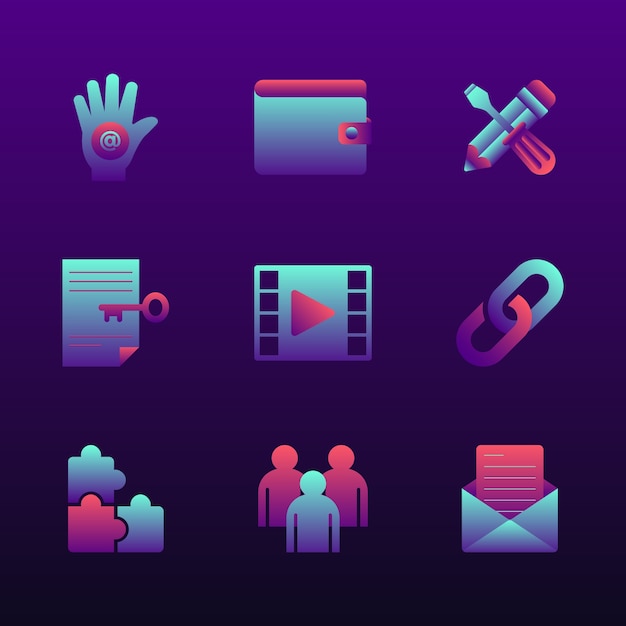 Desenho de visualização de dados de gradiente