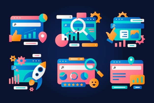 Desenho de visualização de dados de gradiente