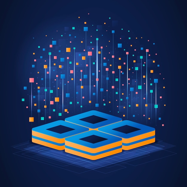 Desenho de visualização de dados de gradiente