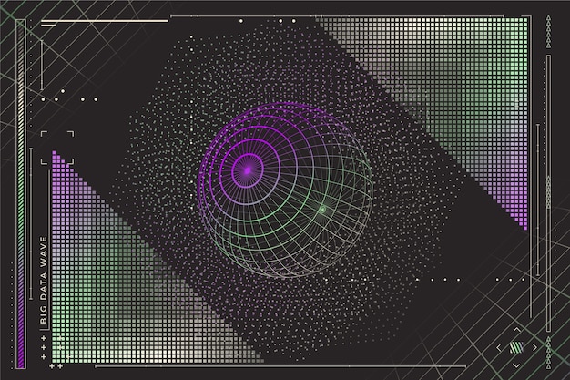 Desenho de visualização de dados de gradiente