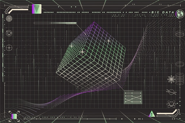 Desenho de visualização de dados de gradiente