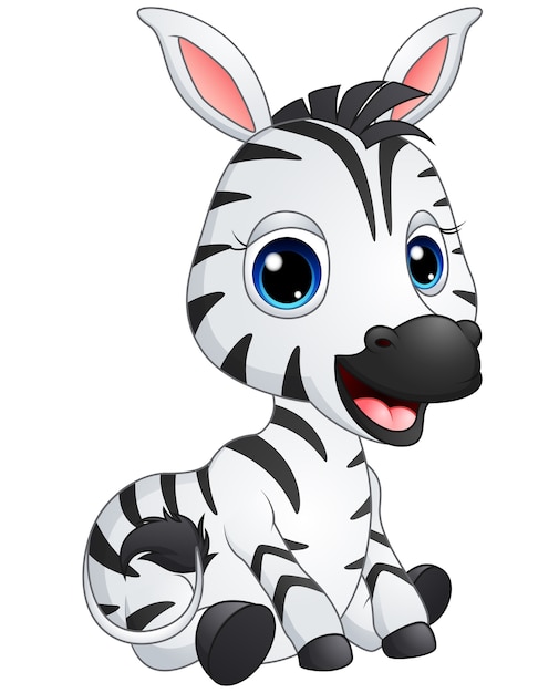 Desenho de zebra bebê fofo