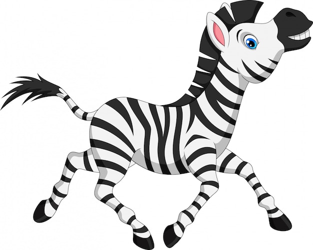 Desenho de zebra feliz