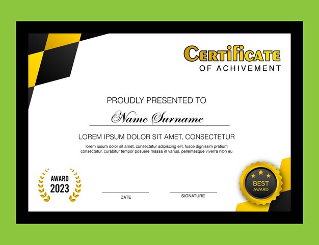 Desenho do certificado
