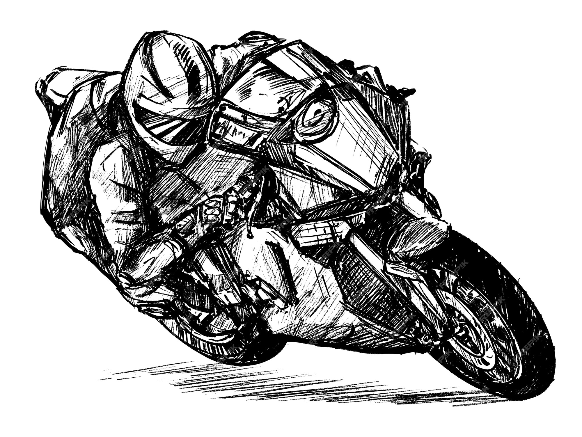 desenho do motociclista isolado desenhado à mão 1330826 Vetor no Vecteezy