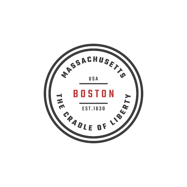 Desenho do emblema de Boston, Massachusetts