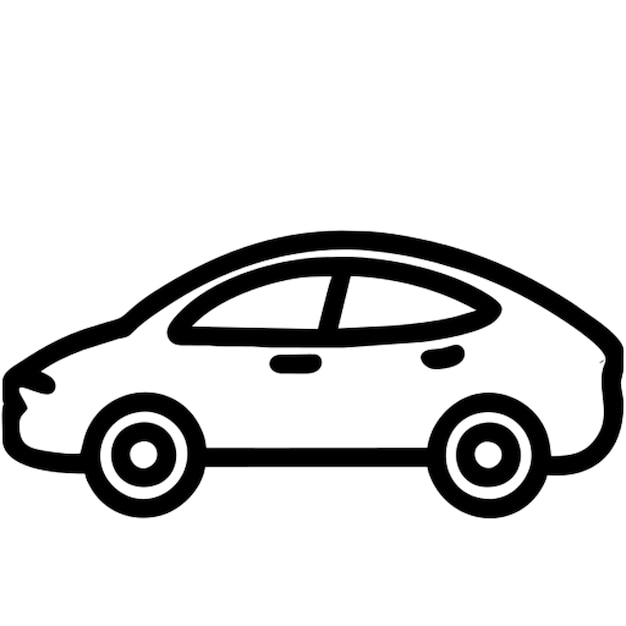 Vetor desenho do ícone do carro tesla