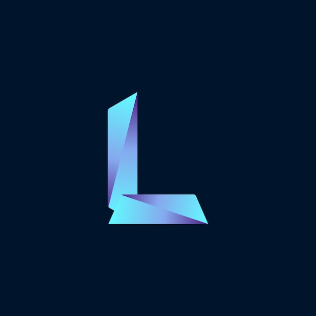 Desenho do logotipo 3d geometric l