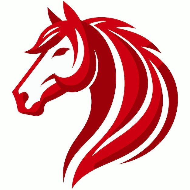 Vetor desenho do logotipo da cabeça de cavalo