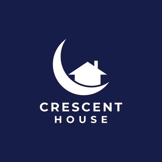 Vetor desenho do logotipo da casa crescente