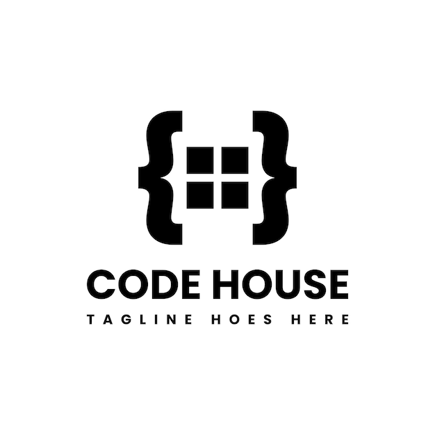 Vetor desenho do logotipo da casa de códigos