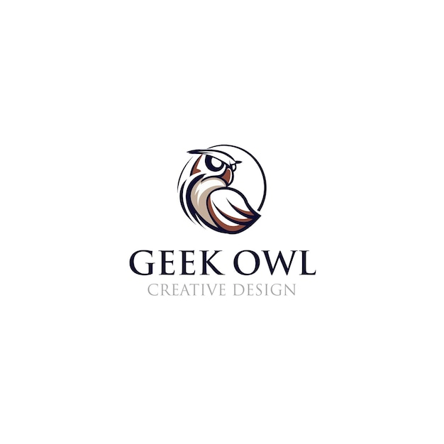 Desenho do logotipo da coruja geek