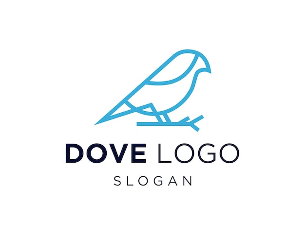 Desenho do logotipo da dove criado usando o aplicativo corel draw 2018 com um fundo branco