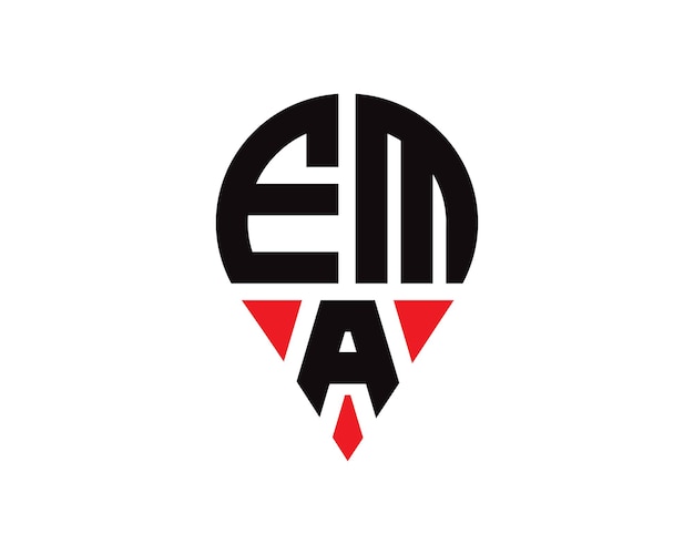 Vetor desenho do logotipo da fma em forma de letra